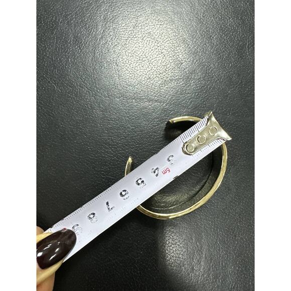 Chanel 22S Logo Enamel Gold Tone Cuff Bracelet S - Picture 8 of 8